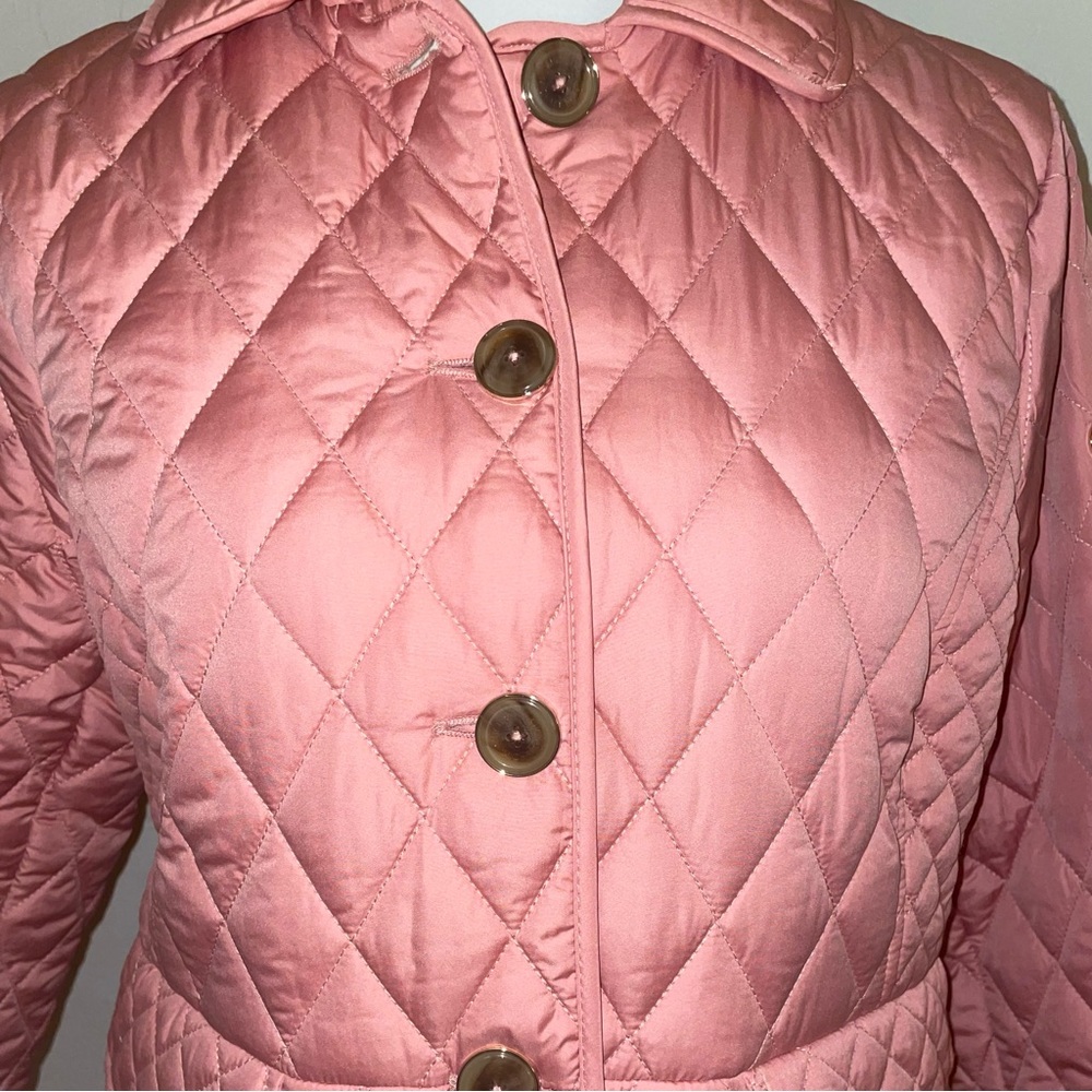 🎉HP🎉New! Michael Kors Diamond Quilted Button Up Jacket Dusty Rose Size Large🎀 - Picture 13 of 15